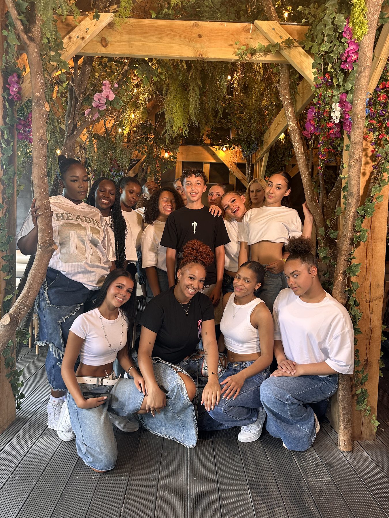 The cast of one of Zara Richards' video shoots