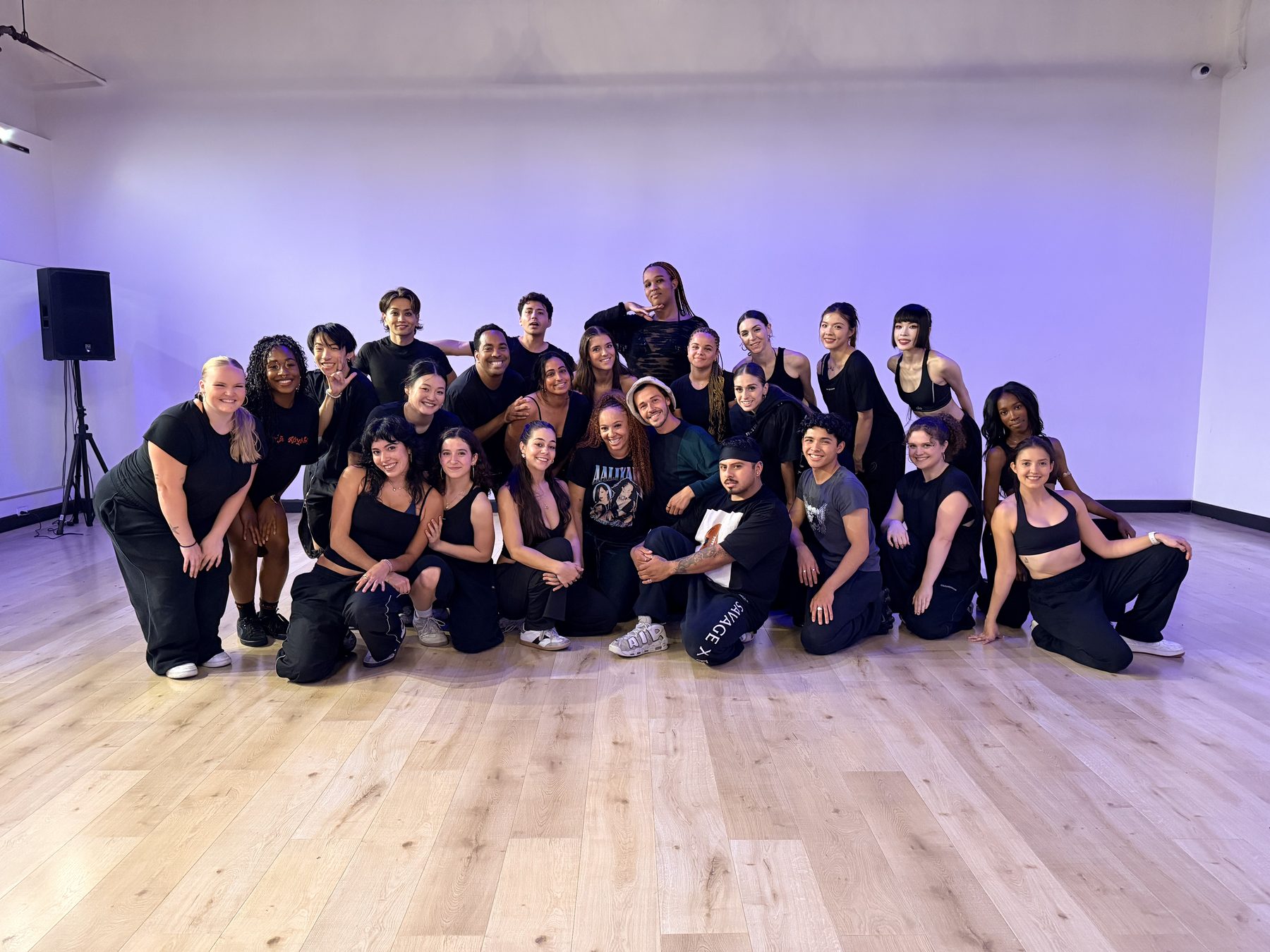 Zara Richards with her class in Los Angeles, May 2026