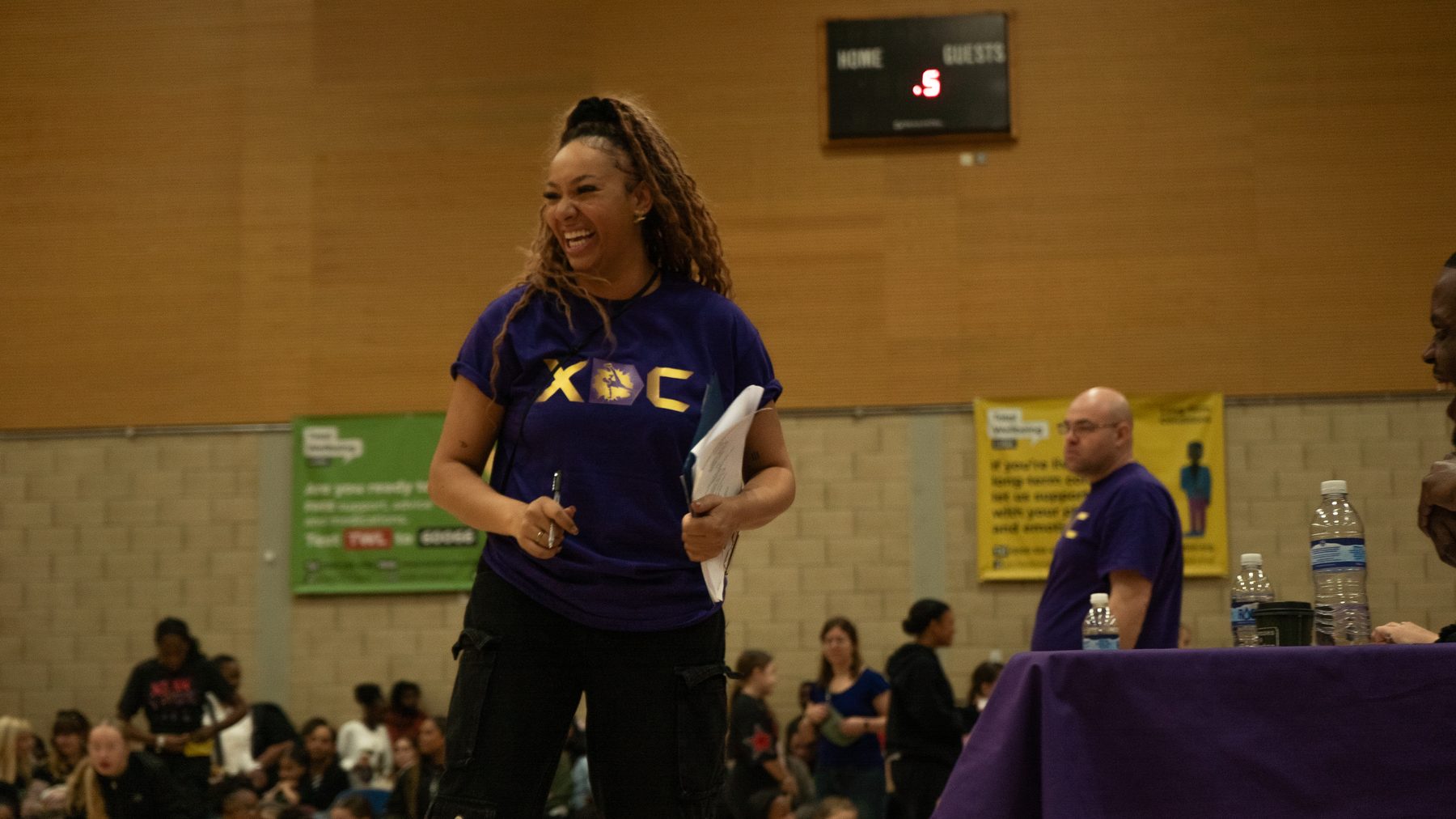 Zara Richards on the floor at XDC, her own competition, March 2025